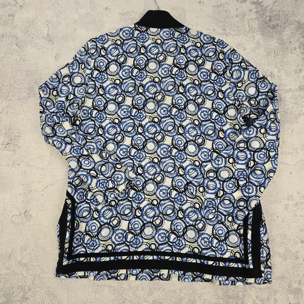 Michael Kors Tunic Style Blue and Black Women's Shirt - Picture 5 of 7